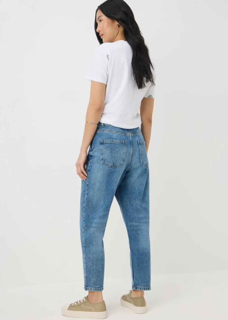 Blue Mid Wash Mom Style Jeans