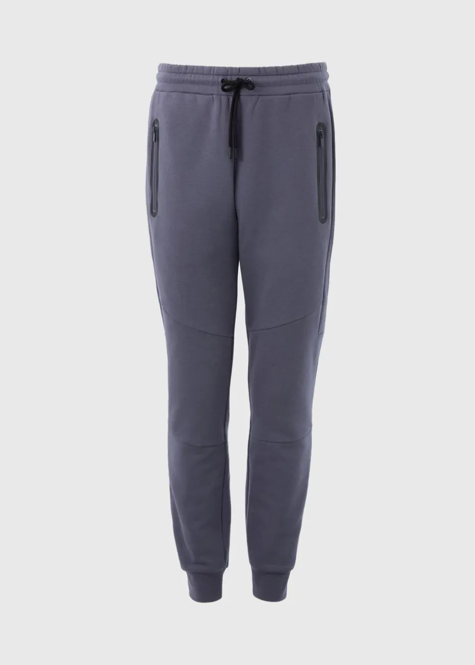 Blue Panel Jogging Bottoms