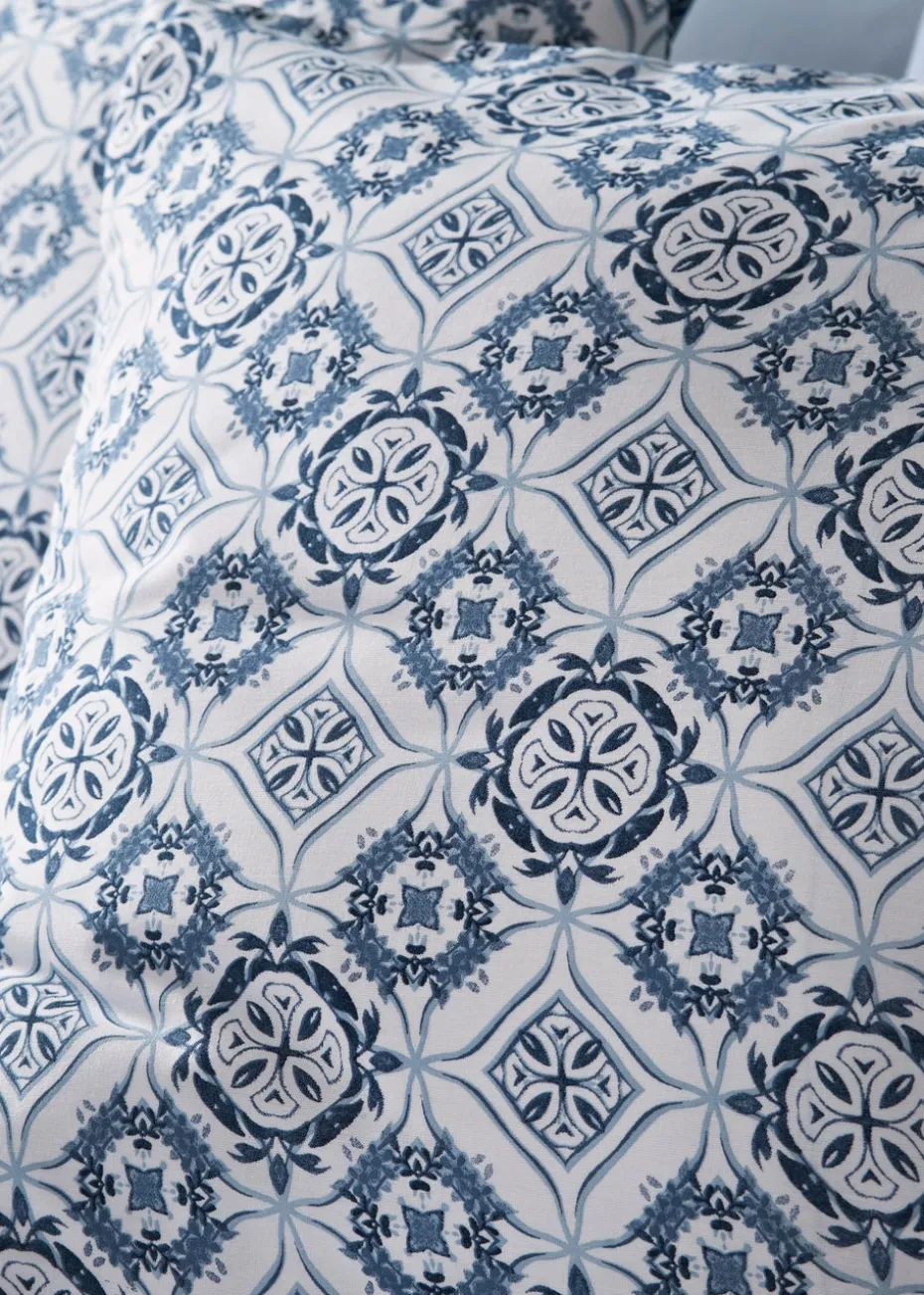 Blue Tile Duvet Set