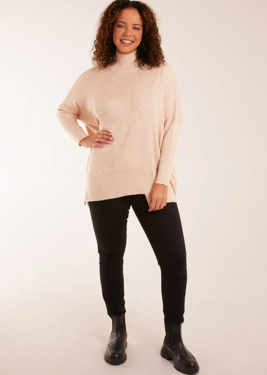 Blue Vanilla Asymmetric Hem Detail Jumper