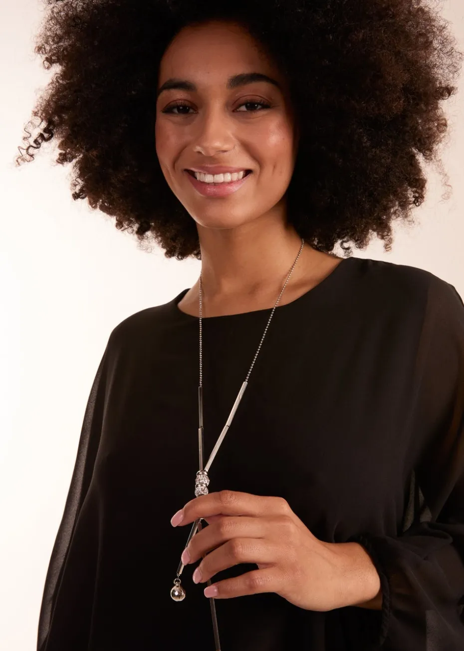 Blue Vanilla Black Batwing Necklace Top