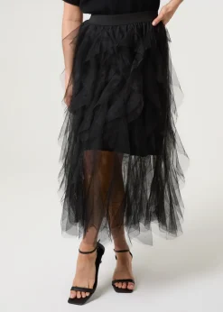 Blue Vanilla Black Layered Tulle Skirt