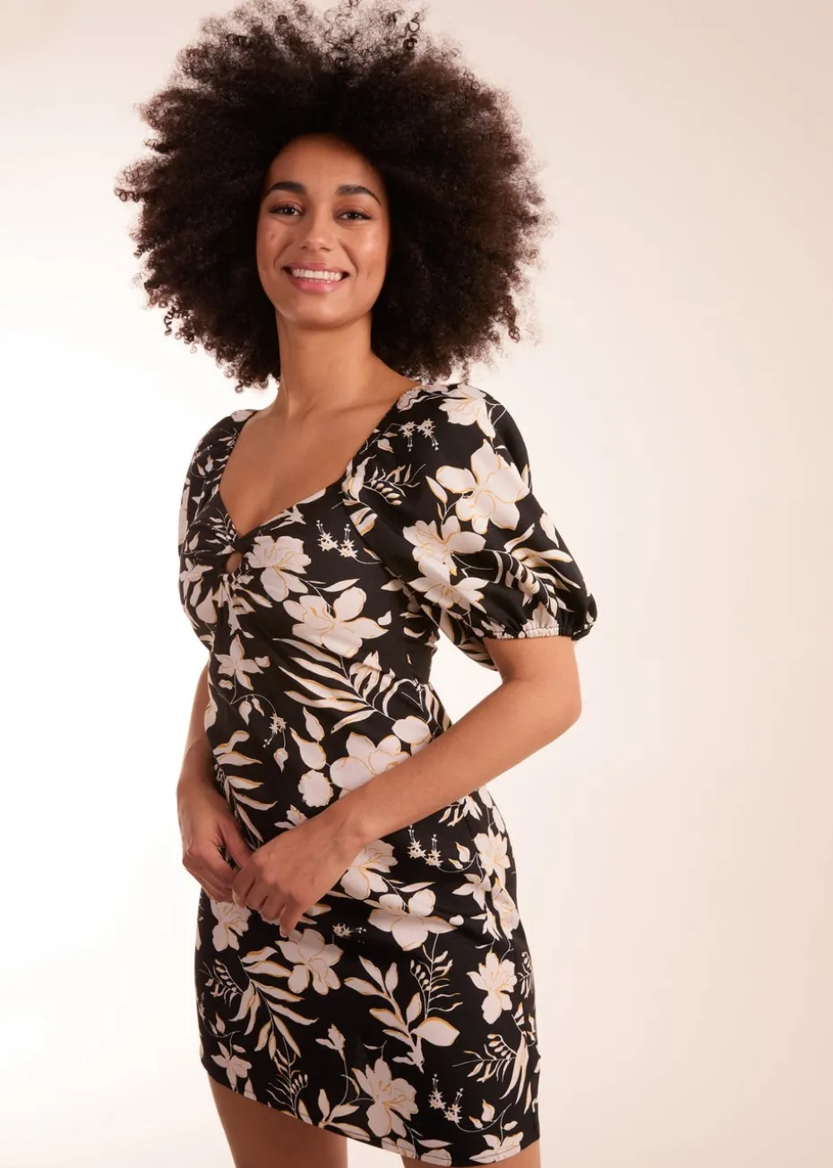 Blue Vanilla Black Ring Detail Mini Dress