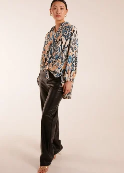 Blue Vanilla Blue Abstract Printed Shirt