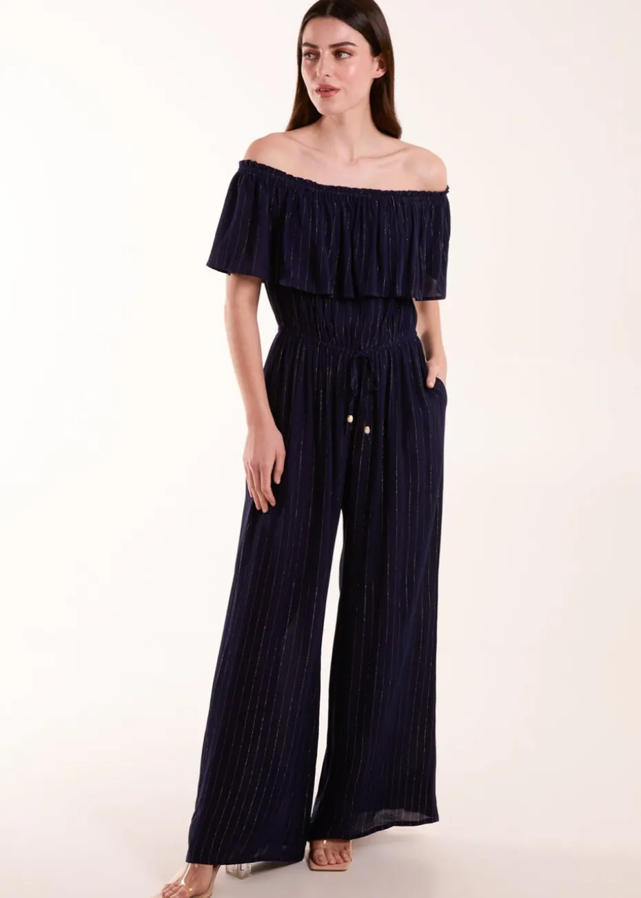 Blue Vanilla Blue Bardot Jumpsuit