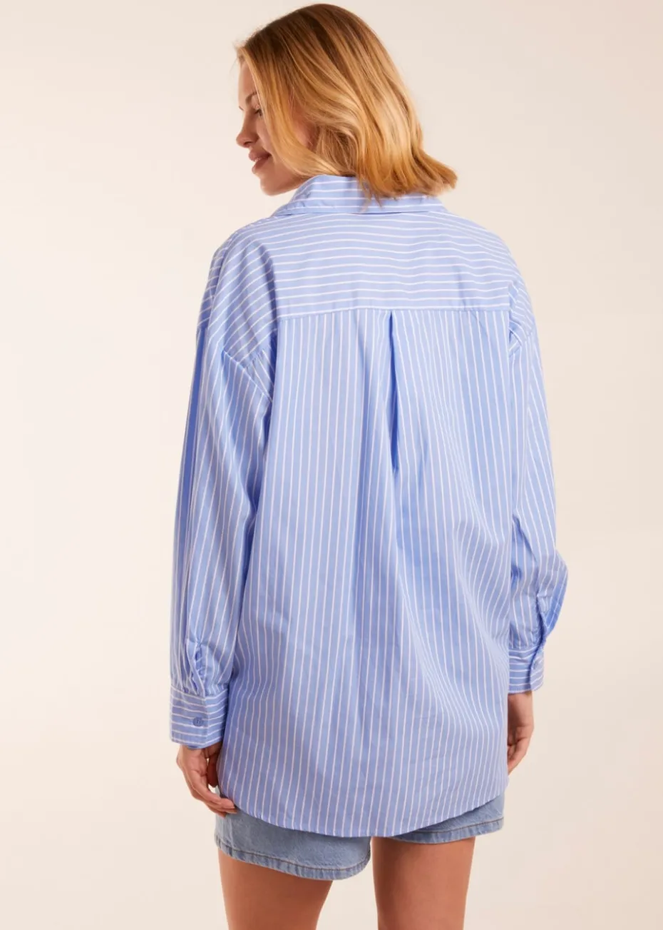 Blue Vanilla Blue Stripe Classic Cotton Shirt
