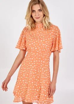 Blue Vanilla Coral Fit & Flare Mini Dress