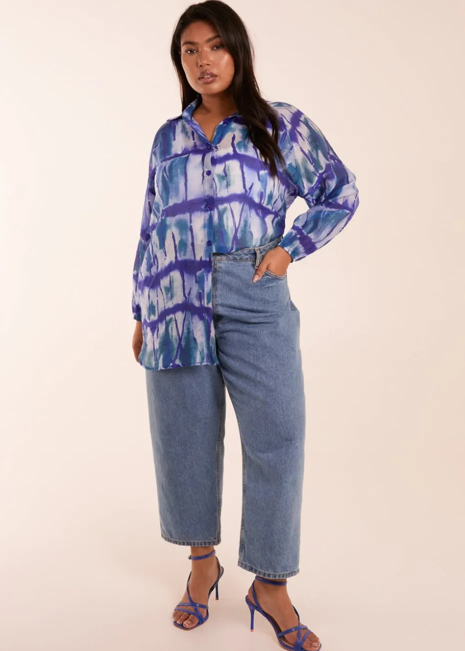 Blue Vanilla Curve Blue Tie Dye Shirt