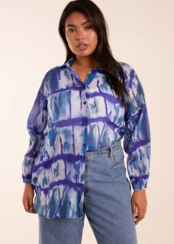 Blue Vanilla Curve Blue Tie Dye Shirt