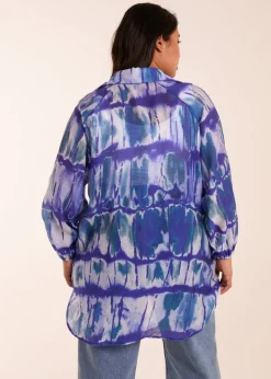 Blue Vanilla Curve Blue Tie Dye Shirt