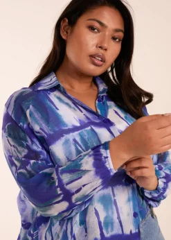 Blue Vanilla Curve Blue Tie Dye Shirt