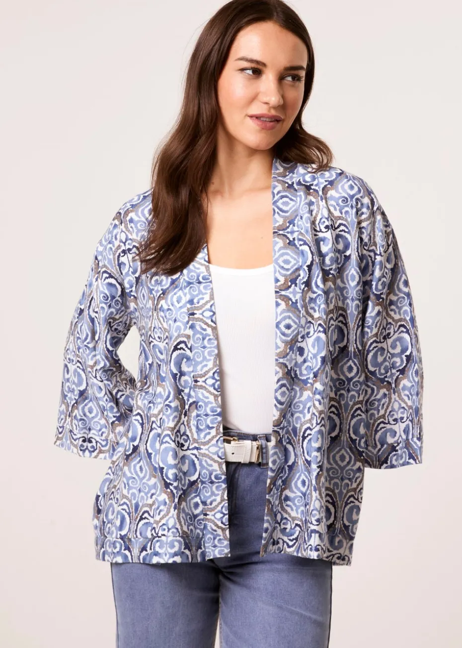 Blue Vanilla Navy 3/4 Sleeve Kimono