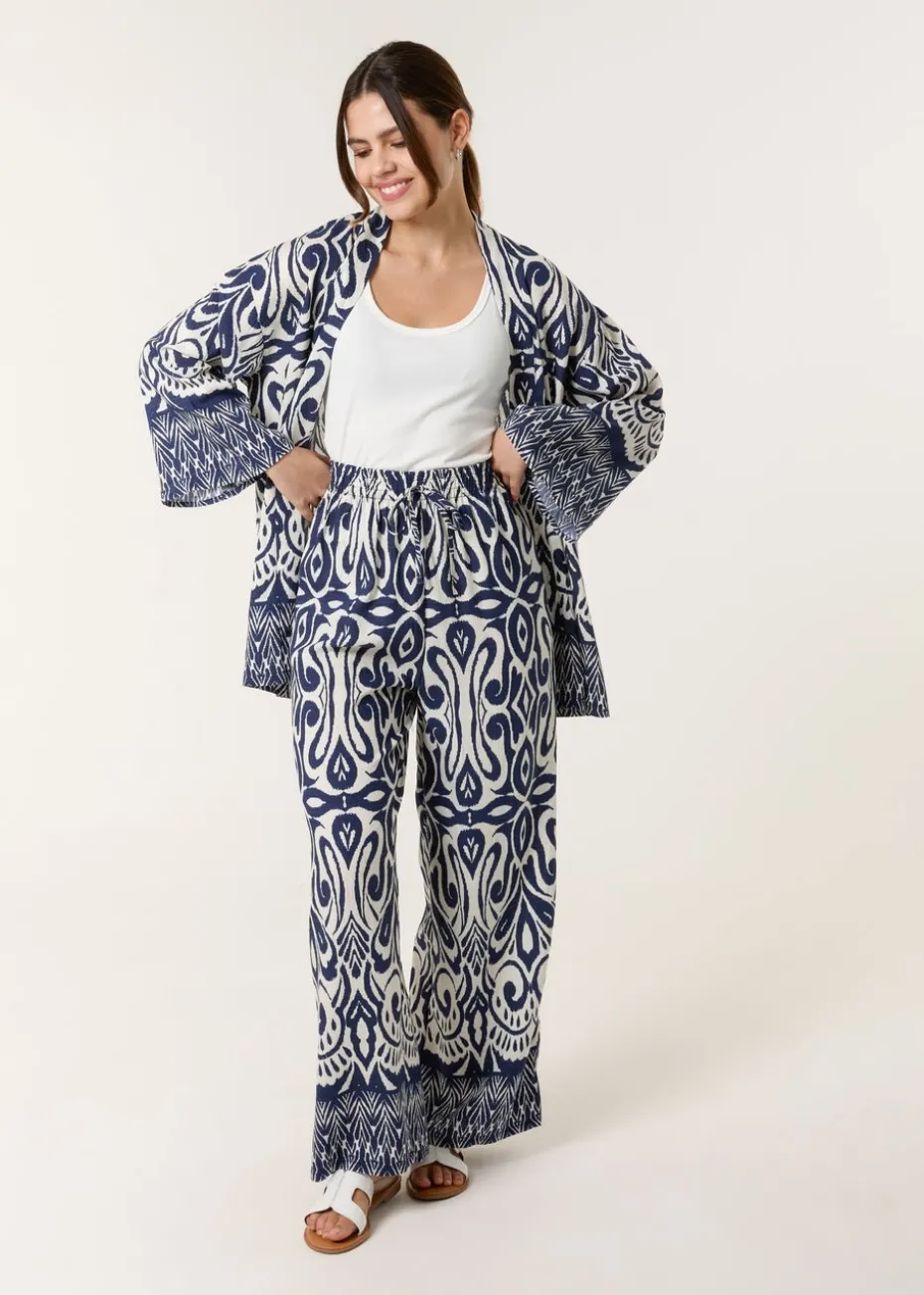 Blue Vanilla Navy Ornamental Two Co Ord Set