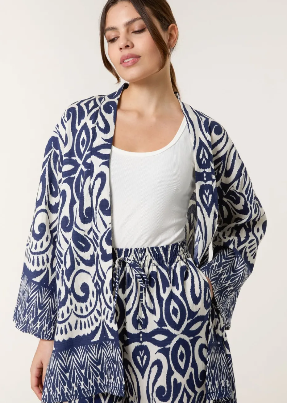 Blue Vanilla Navy Ornamental Two Co Ord Set