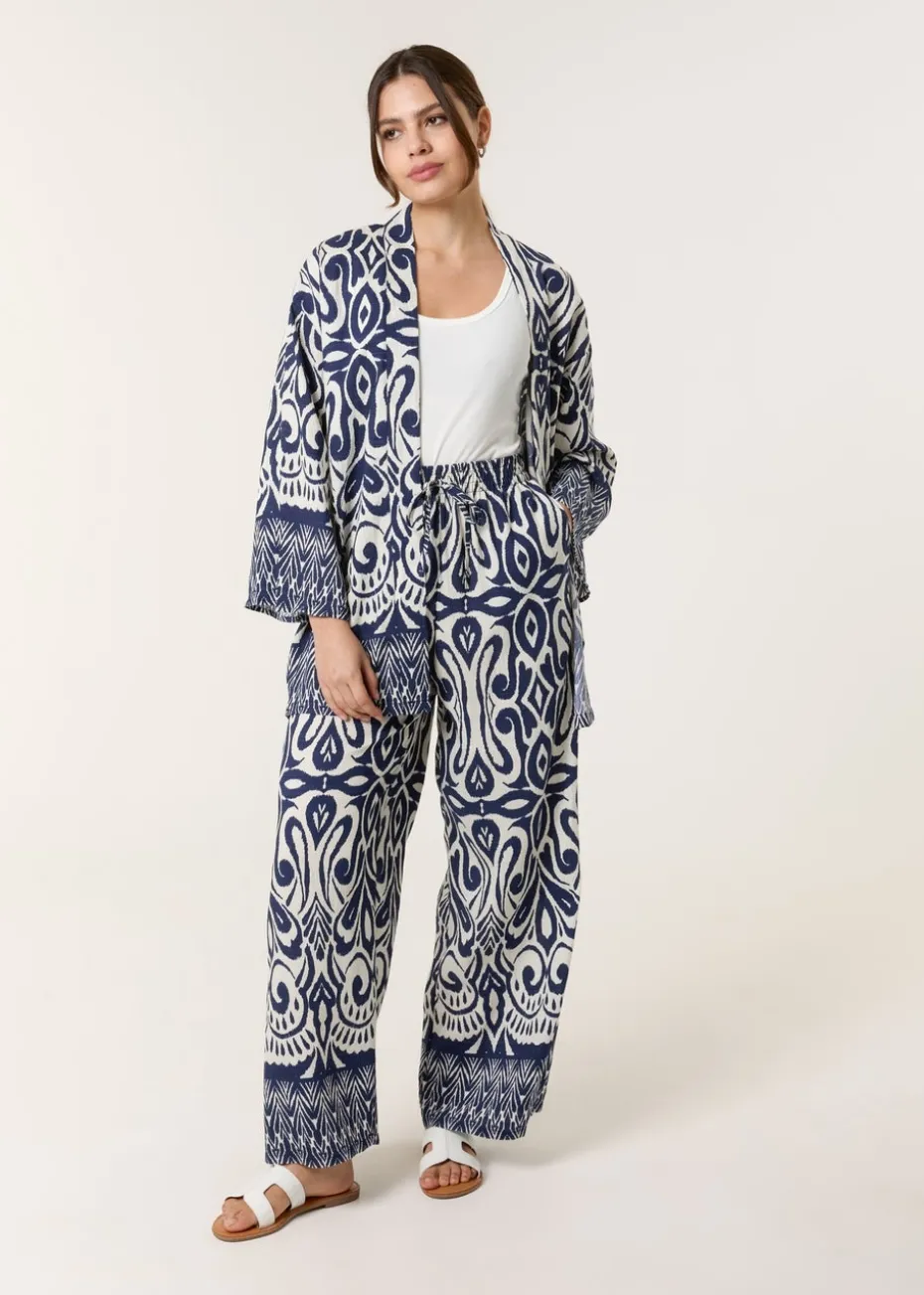 Blue Vanilla Navy Ornamental Two Co Ord Set