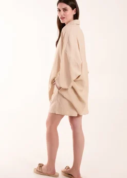 Blue Vanilla Stone Linen Shorts & Shirt Set
