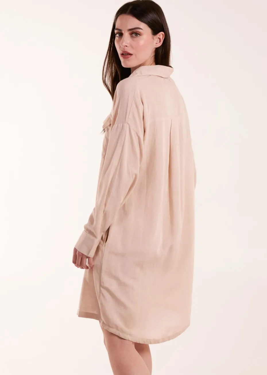 Blue Vanilla Stone Utility Shirt Dress