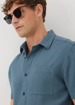 Blue Waffle Shirt