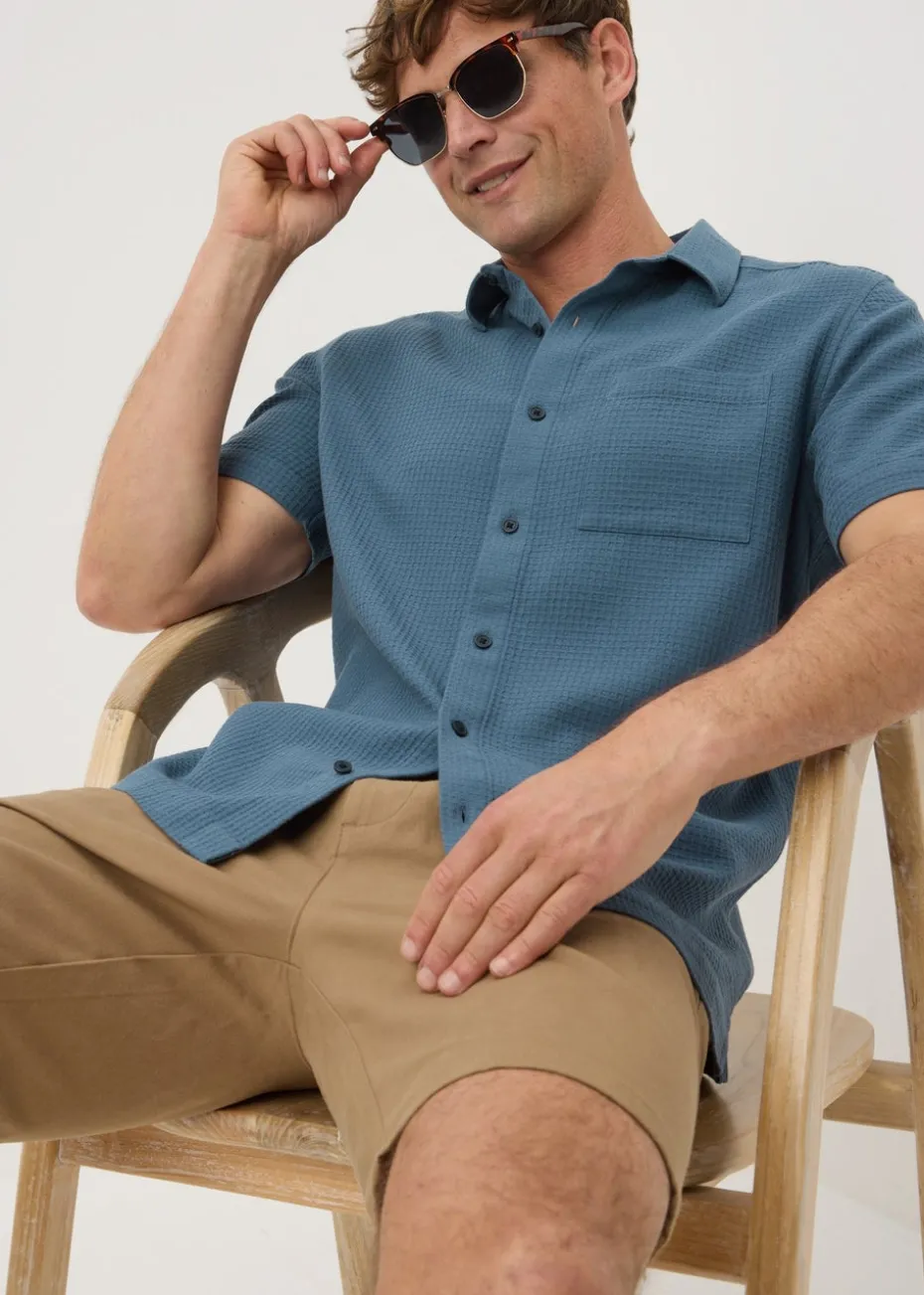 Blue Waffle Shirt