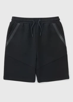 Boys Black Jogger Shorts (7-15yrs)