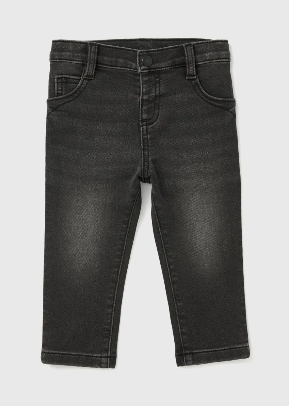 Boys Black Knitted Skinny Jeans (1-7yrs)
