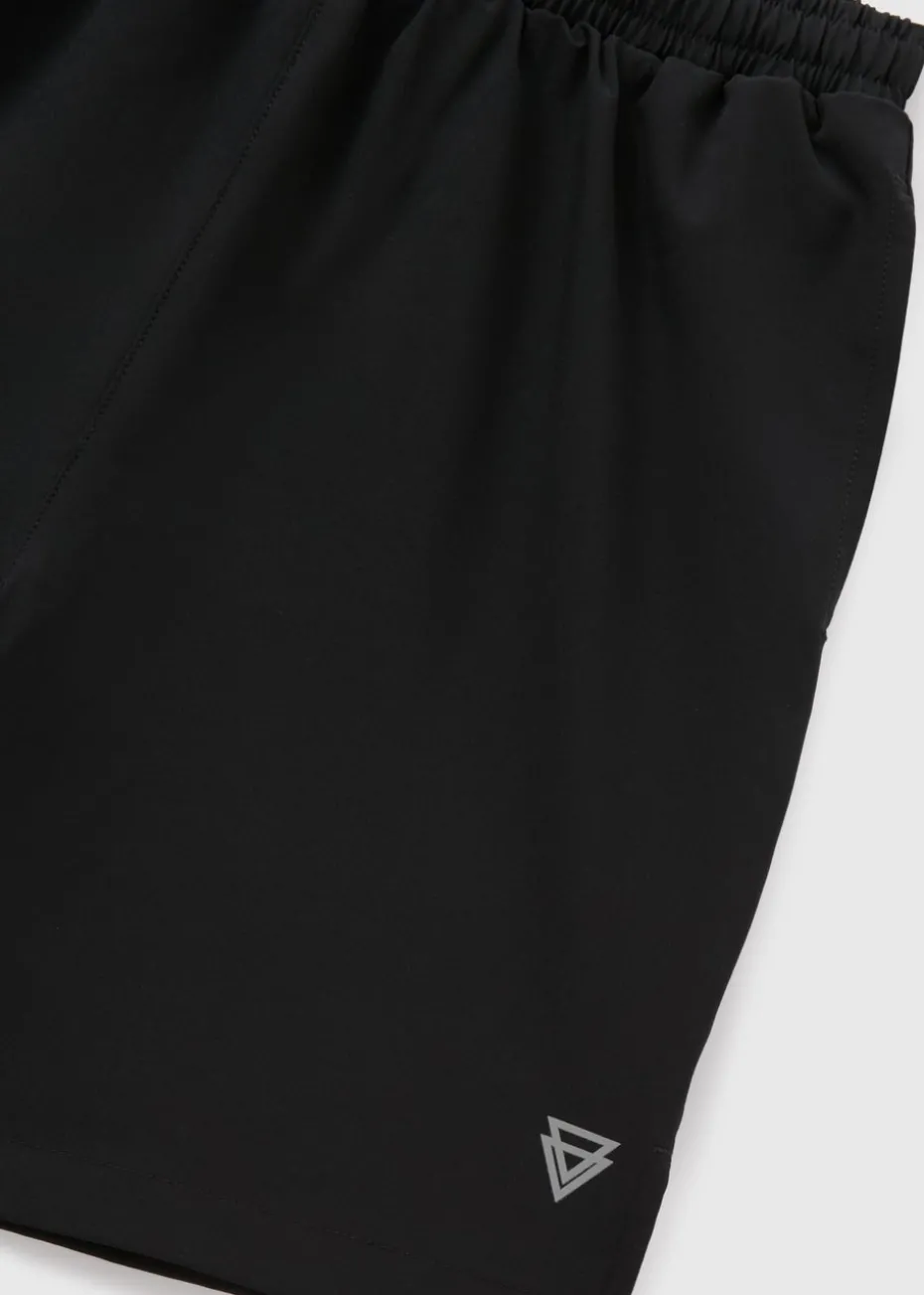 Boys Black Sports Shorts (7-15yrs)