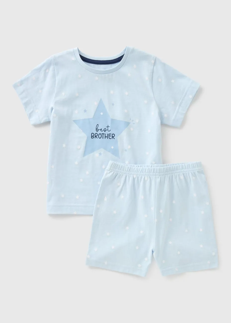 Boys Blue Best Brother T-Shirt & Shorts Set (1-7yrs)