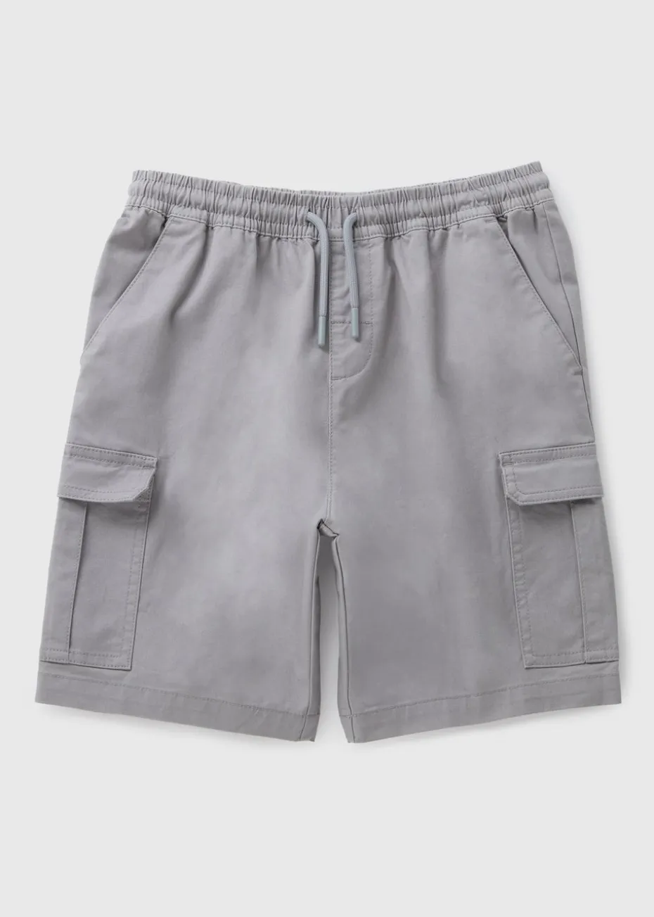 Boys Grey Cargo Shorts (7-15yrs)