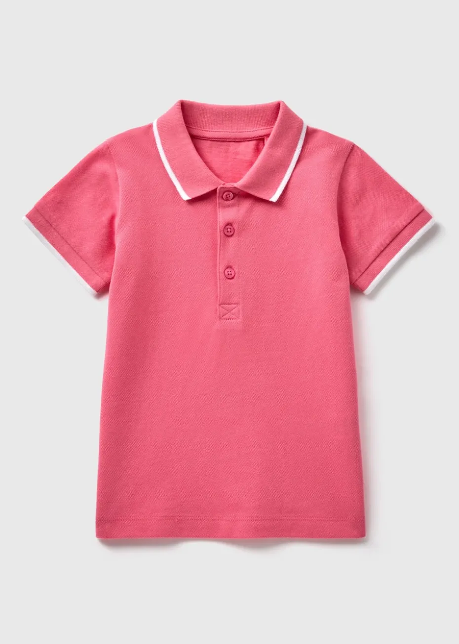 Boys Pink Casual Polo Shirt (1-7yrs)