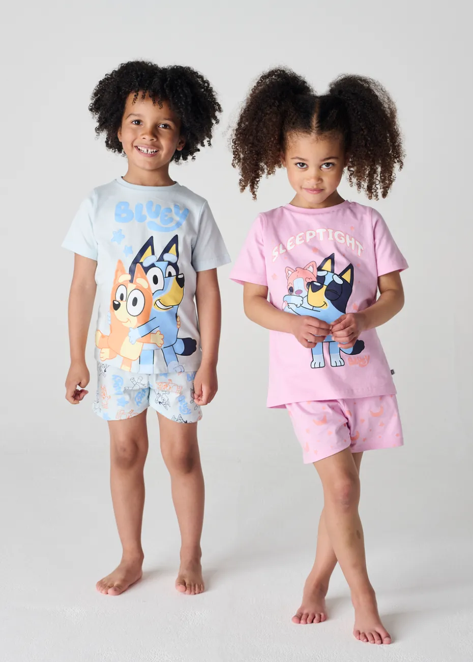 Brand Threads Bluey Blue Short Pyjama Set (12 months-5 years)