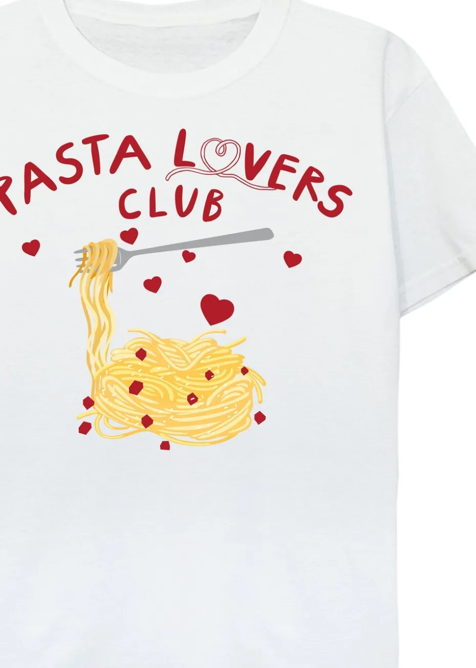 Brands In Pasta Lovers Club Kids White Graphic T-Shirt (3-13 Years)
