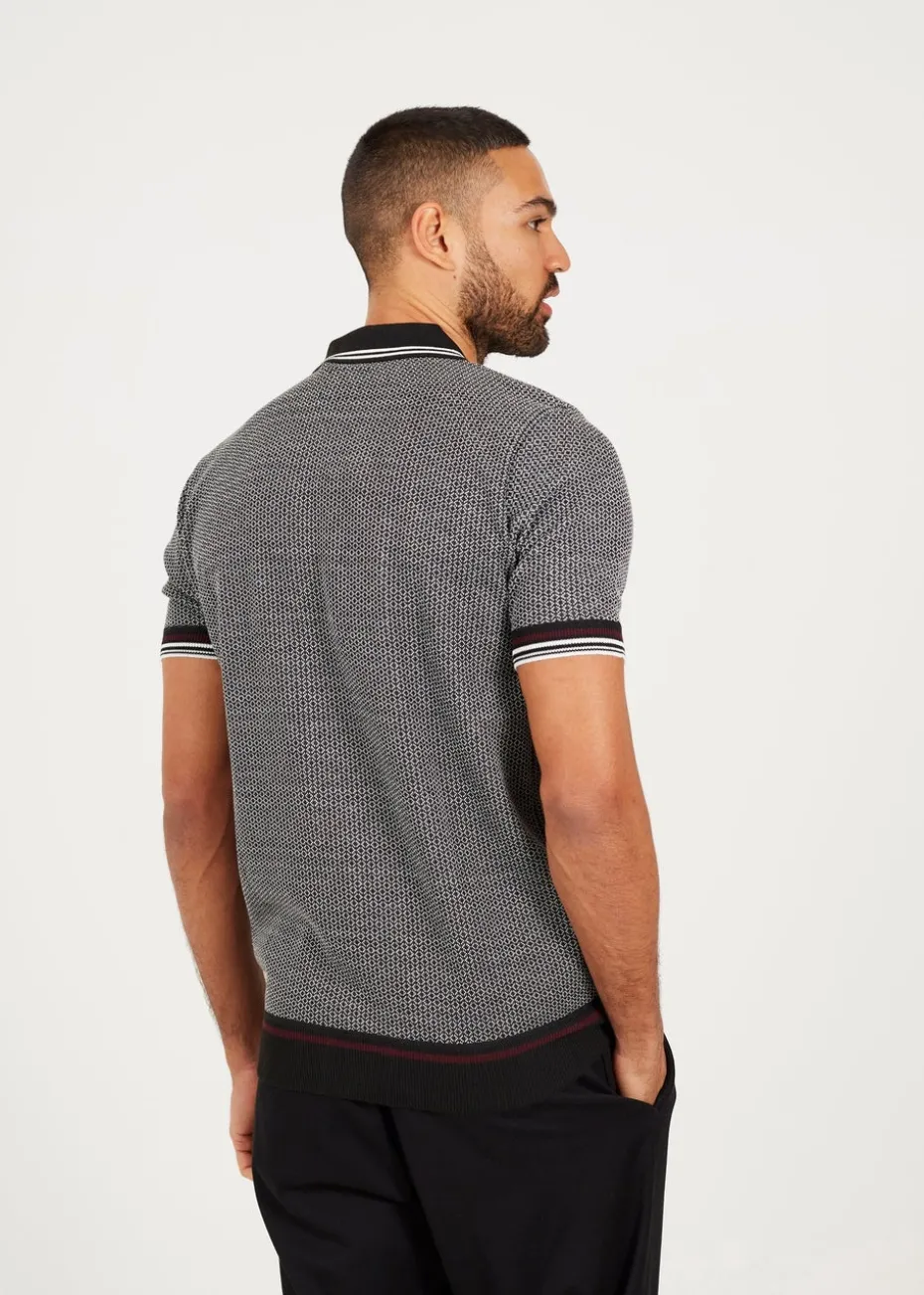 Brave Soul Black Knitted Short Sleeve Shirt