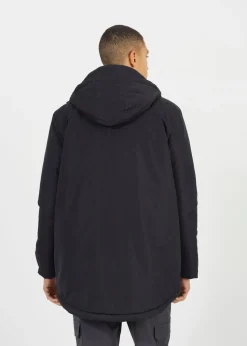 Brave Soul Black Lightly Padded Hooded Mac Jacket