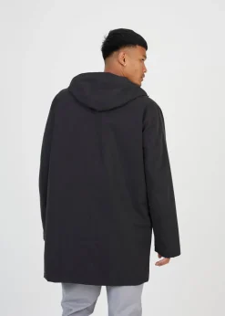 Brave Soul Black Microfibre Parka Jacket