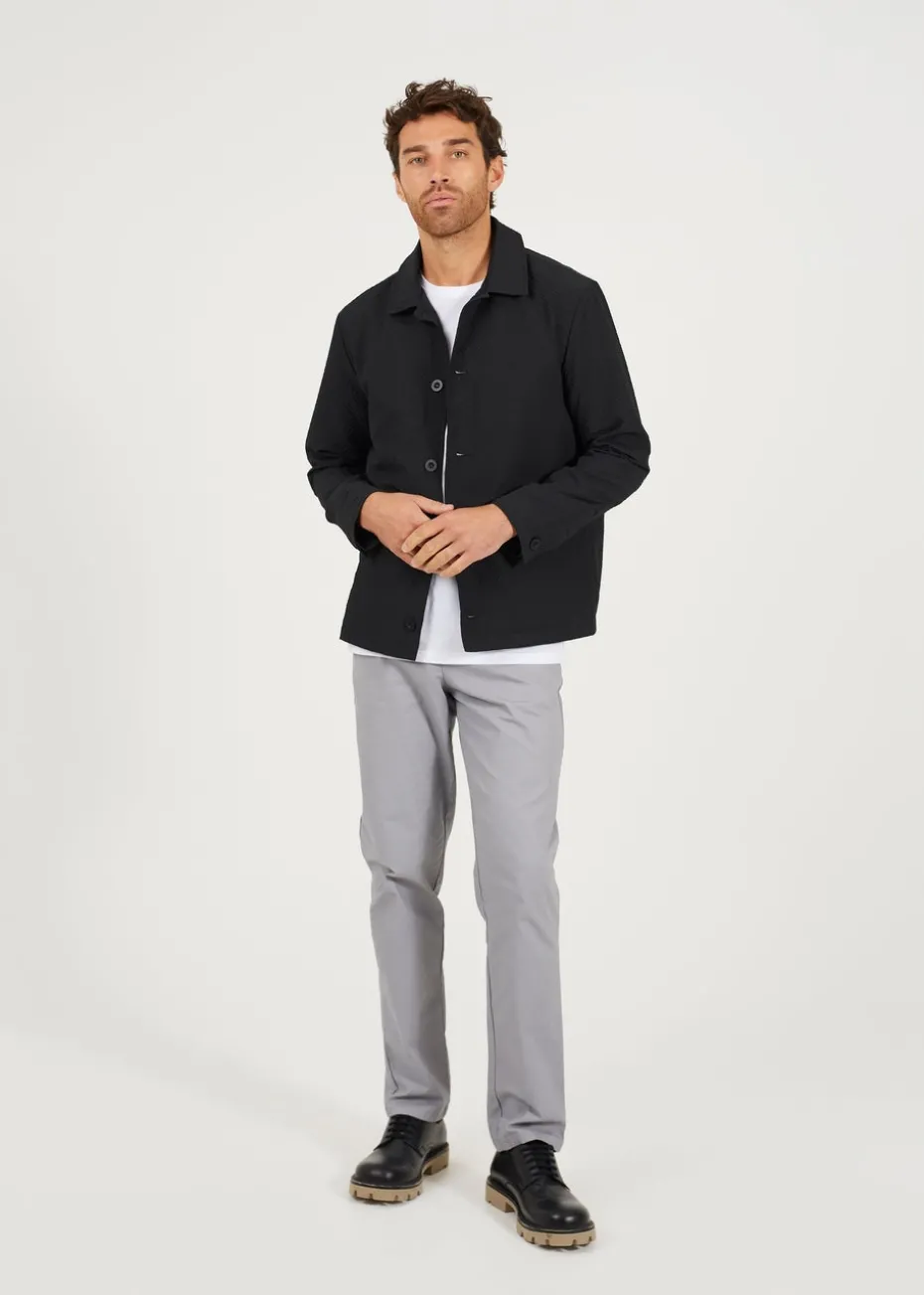 Brave Soul Black Seersucker Shacket