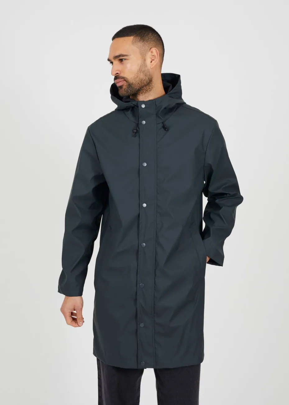 Brave Soul Khaki Rubberised Hooded Parka Style Jacket
