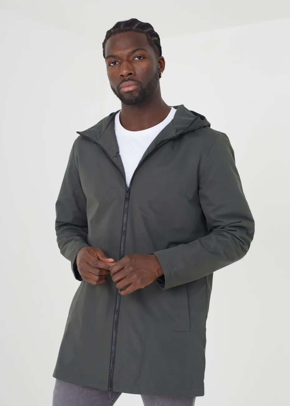 Brave Soul Khaki Zip Through Mac
