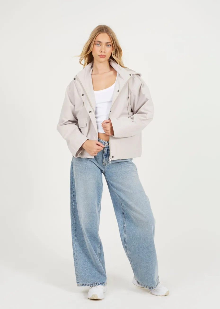 Brave Soul Stone Short Coated Jacket