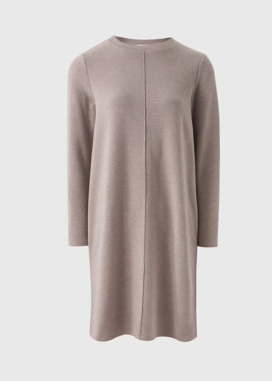Brown Long Sleeve Mini Dress