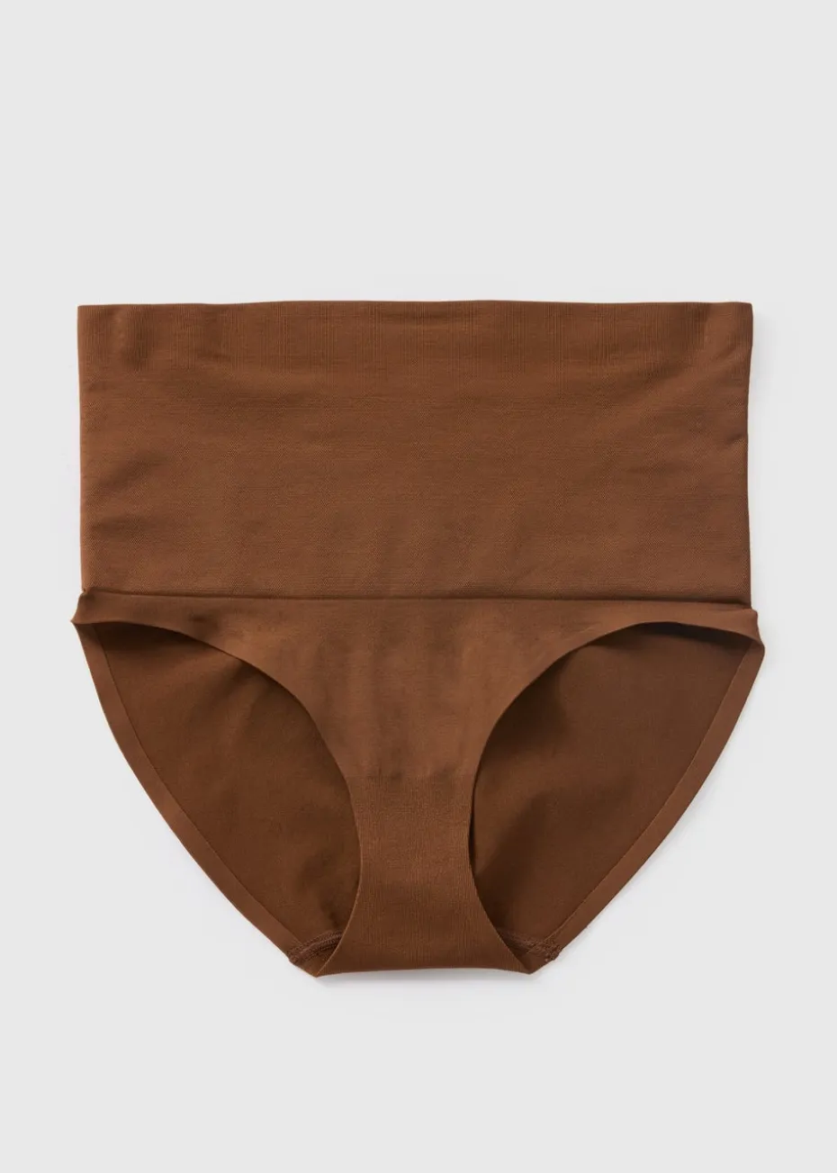Brown Seamless Shapewear Briefs