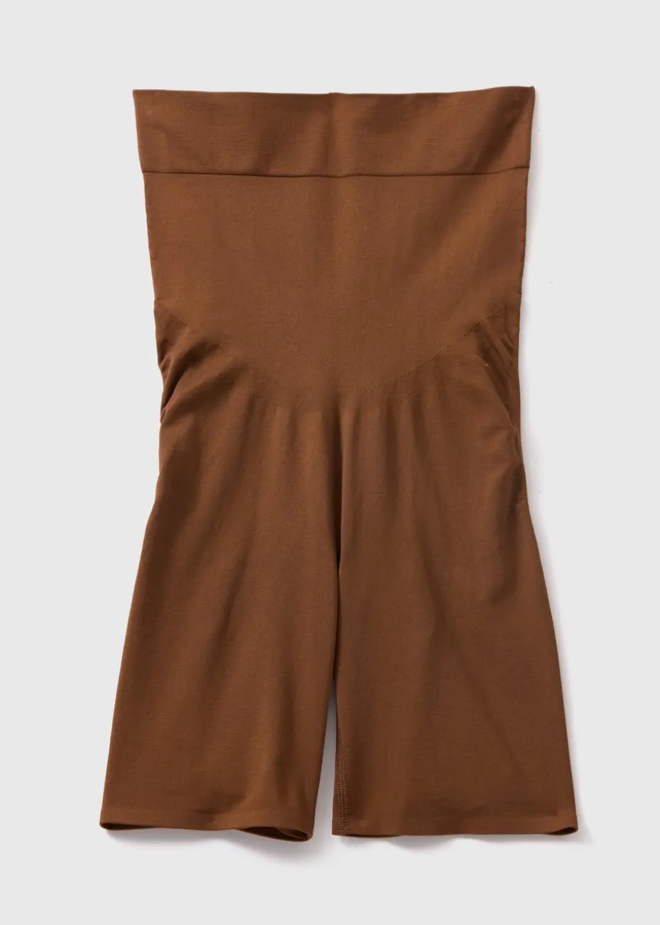 Brown Seamless Shapewear Shorts