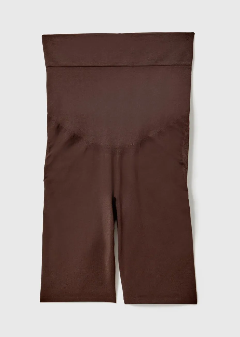 Brown Seamless Smoothing Shorts