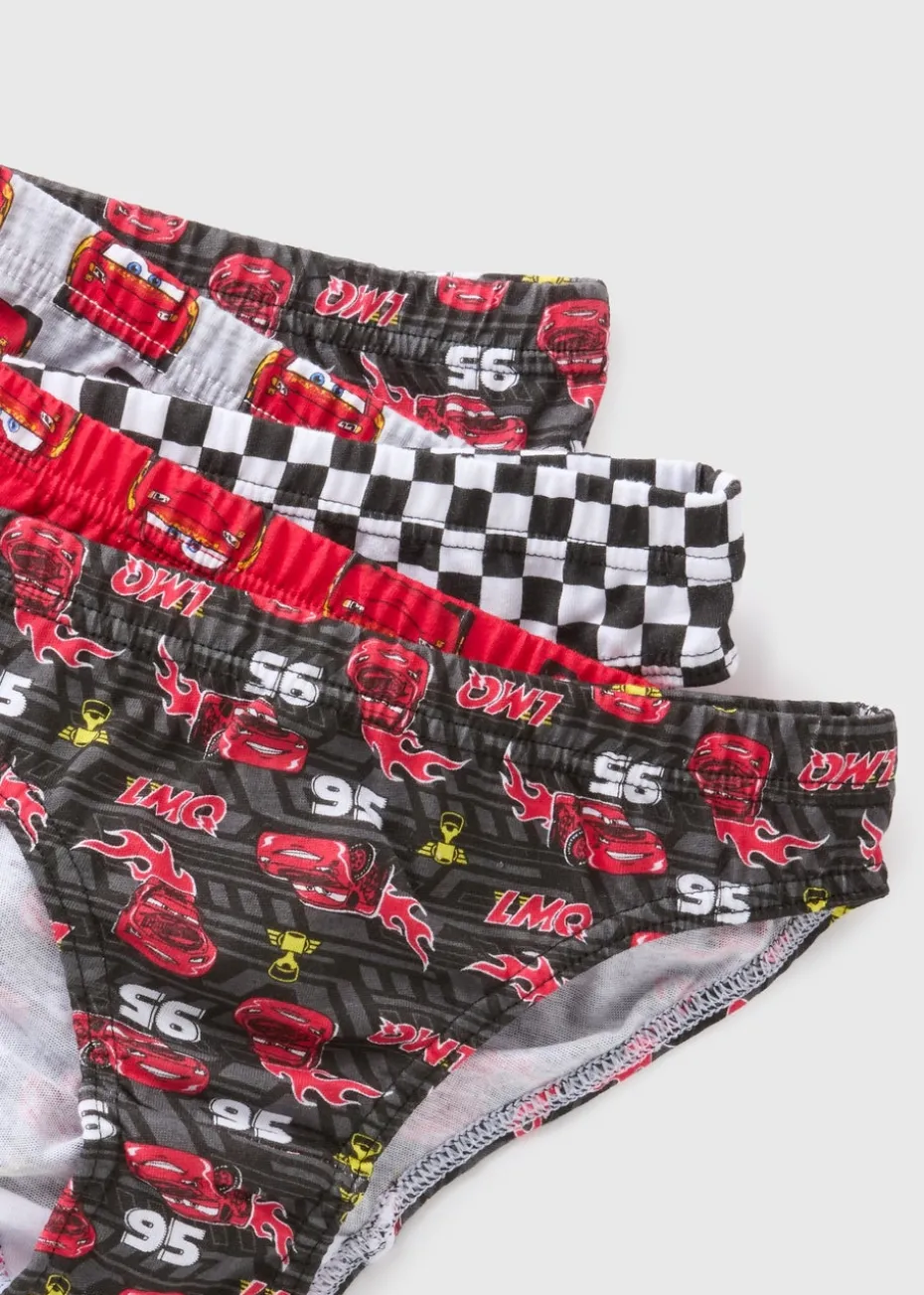 Cars 5 Pack Boys Red Briefs (2-7yrs)