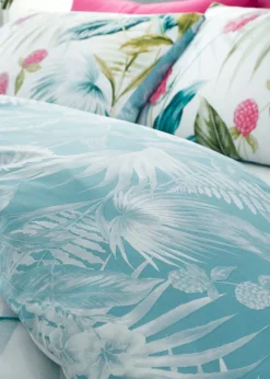 Catherine Lansfield Aruba Tropical Floral Reversible Duvet Cover Set