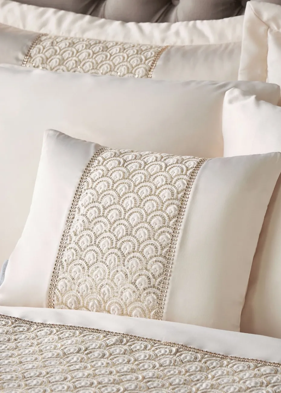 Catherine Lansfield Champagne Gold Deco Sequin 30x40cm Cushion