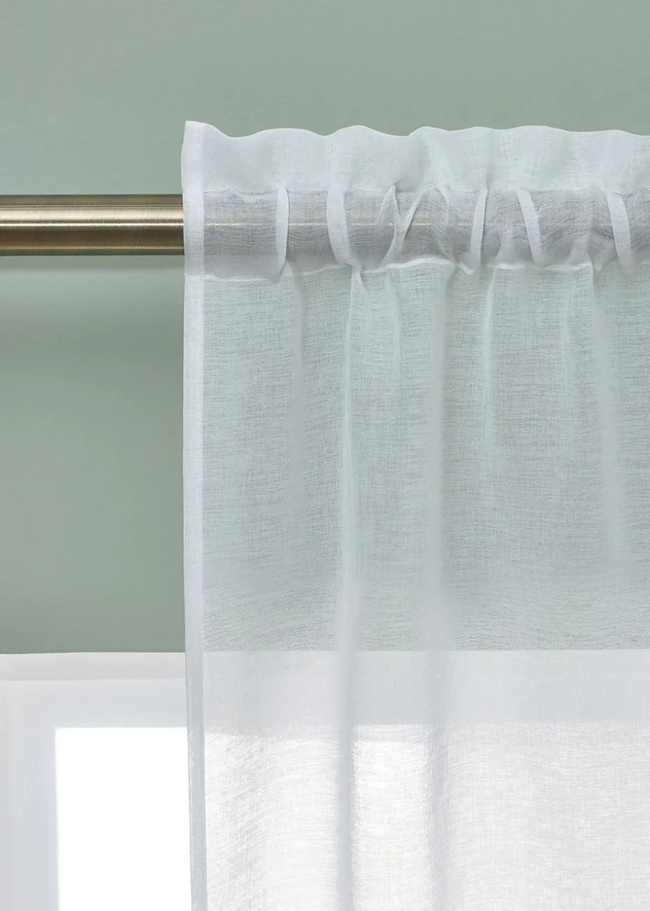 Catherine Lansfield Countryside Floral Slot Top Voile Curtain Panel