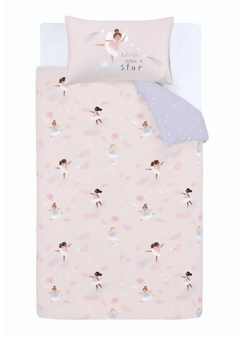 Catherine Lansfield Dancing Fairies Reversible Duvet Cover Set