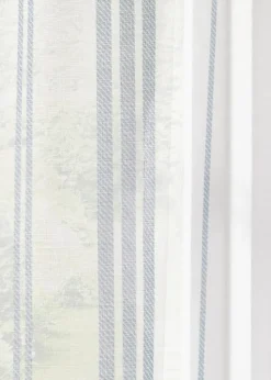 Catherine Lansfield Harbour Stripe lot Top Voile Curtain Panel
