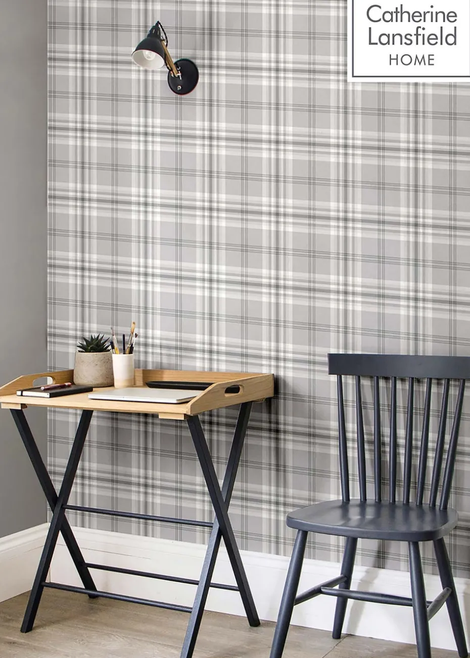 Catherine Lansfield Kelso Check Wallpaper