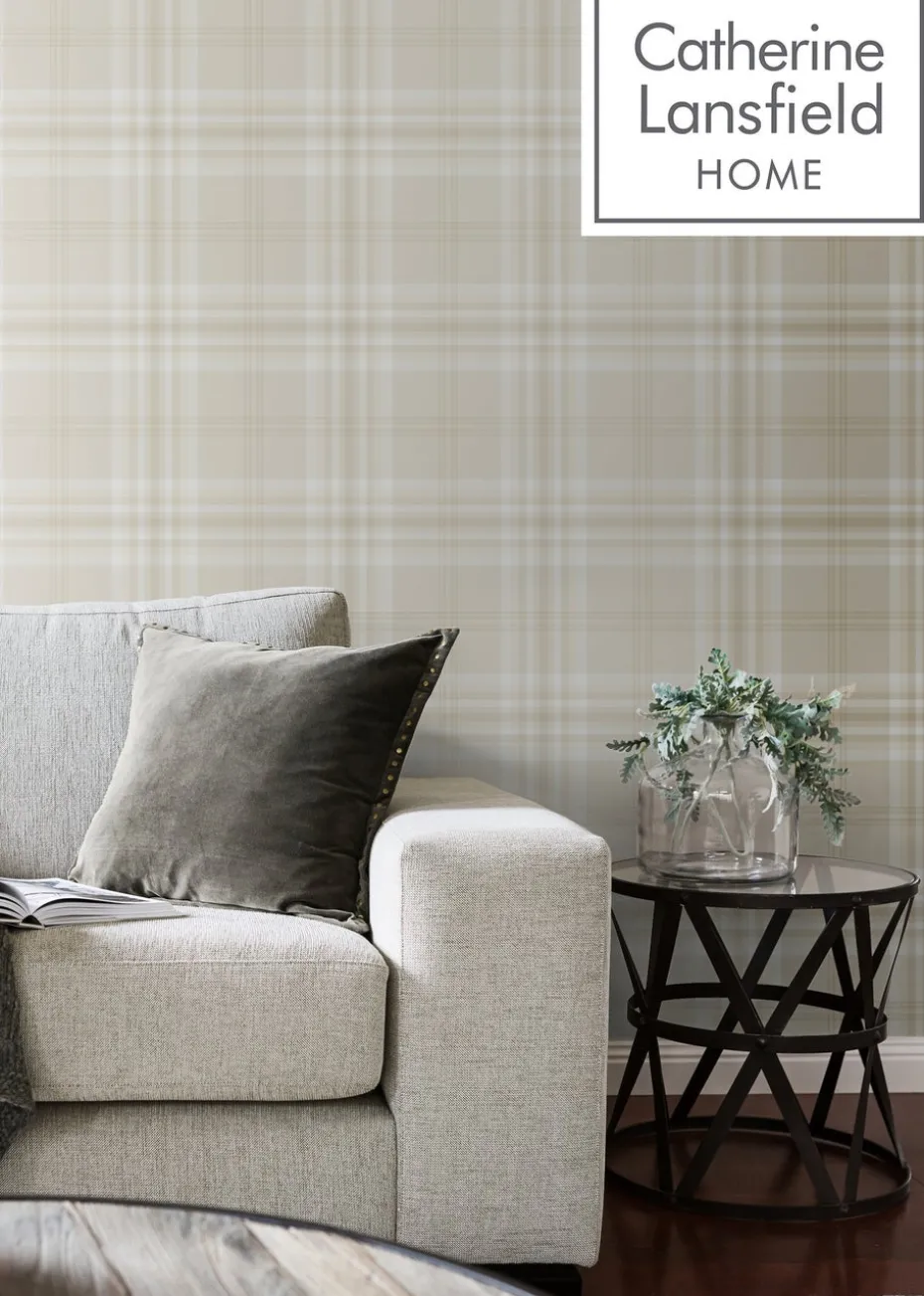 Catherine Lansfield Kelso Check Cream